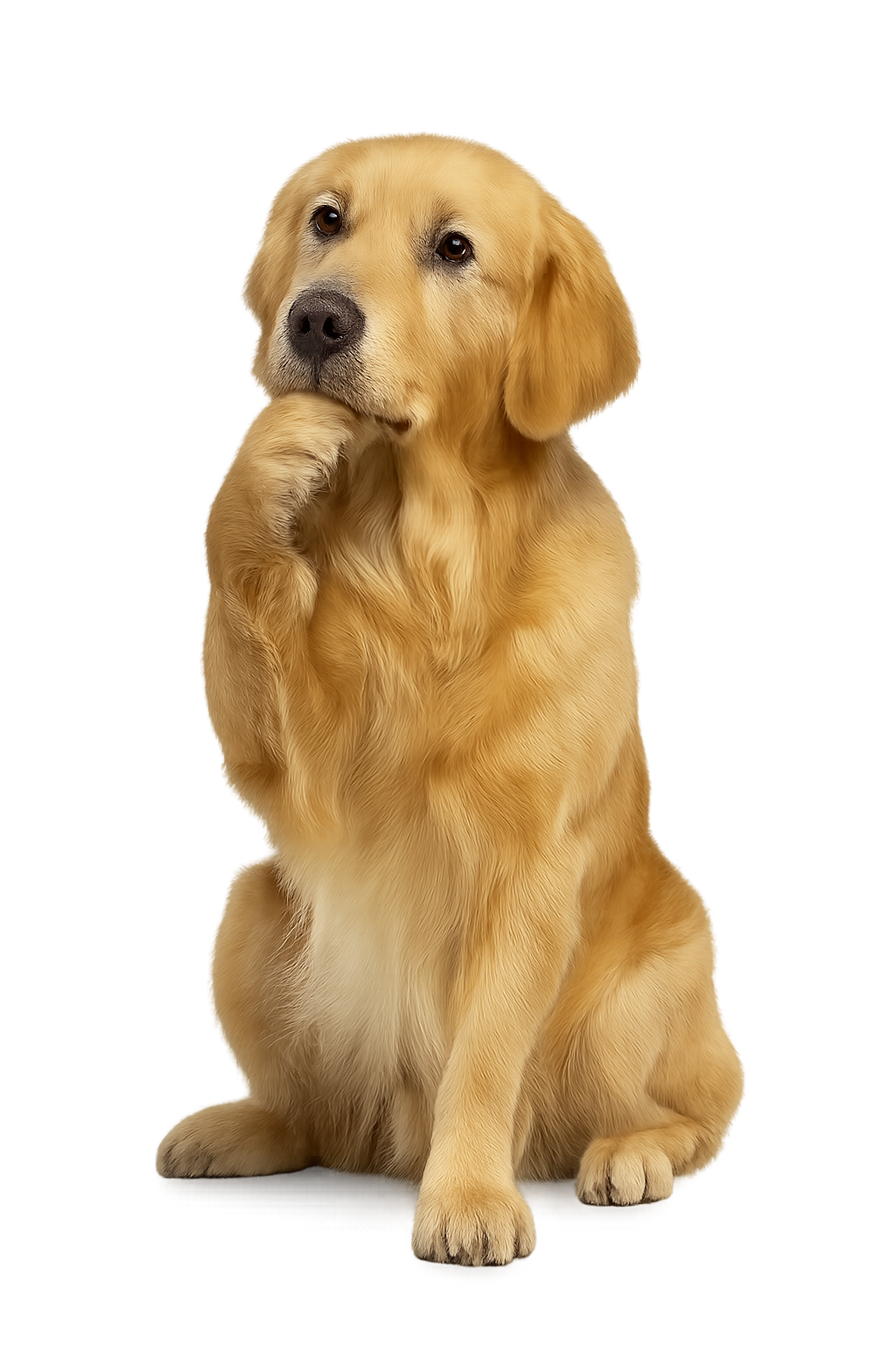 Golden retriever puppy sitting - professional dog grooming at 4 Paws Lightwater